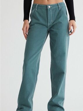 PacSun Teal-Green Low Rise Carpenter Pants